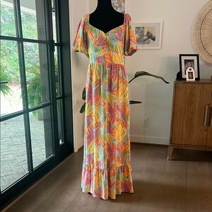 Skies Are Blue Floral Maxi Dress